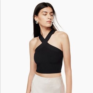 Babaton Sculpt Knit Criss Cross Cropped Tank